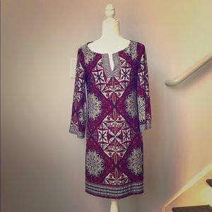 Multi patterned lined dress